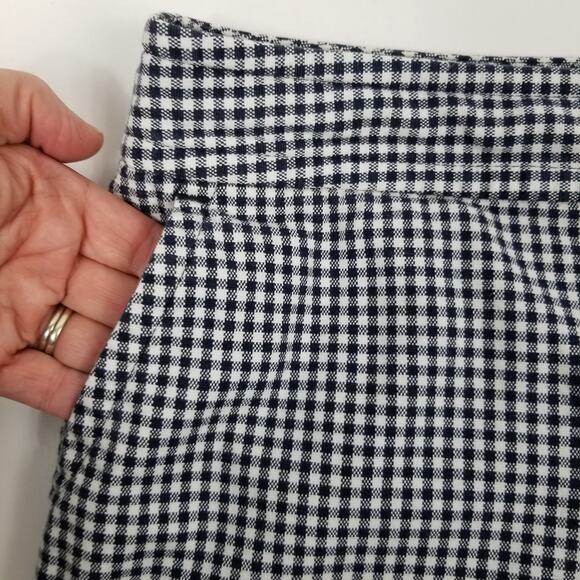 Banana Republic Factory Black White Gingham Check Flat Front Shorts Size 12 - Picture 4 of 6